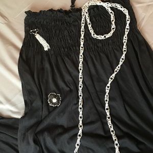 Black Strapless Maxi Dress